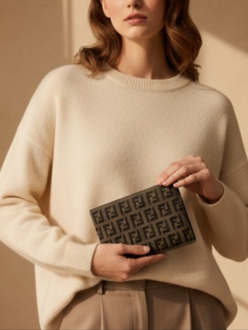 Fendi Vintage Zucca FF Jacquard Bi-Fold Wallet